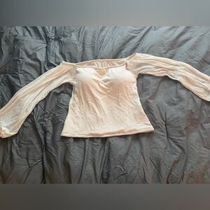Klassy Network flowy Cream Off-Shoulder Top. Only tried on. TOP HAS XL CUPS